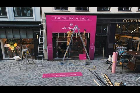 Anton Berg’s pop-up ‘sold’ chocolates for pledges